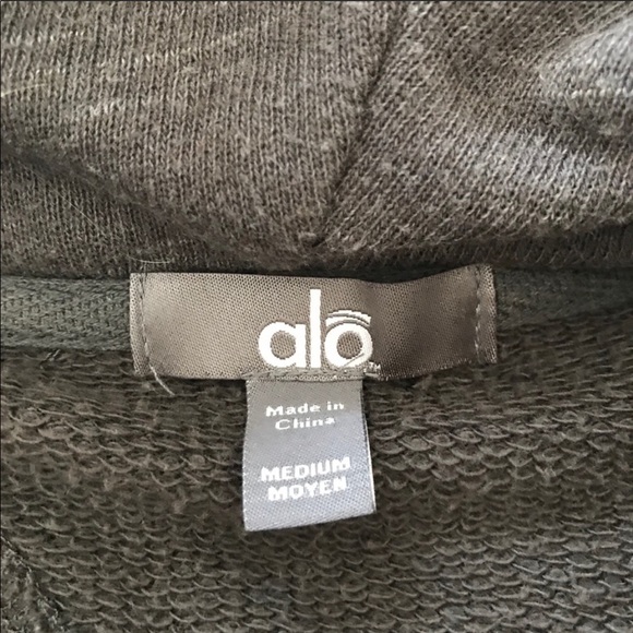ALO YOGA Gray Funnel neck Pullover Sweatshirt - Picture 3 of 6